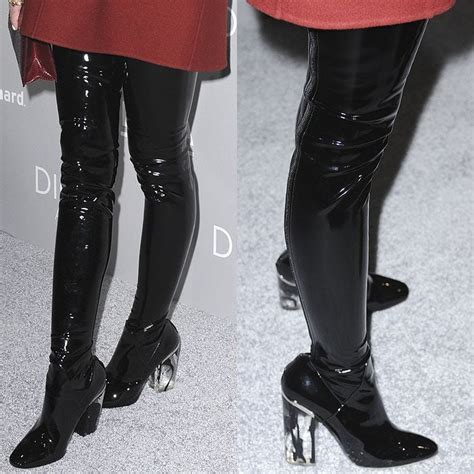 cuissardes vinyl dior|dior leather boots for women.